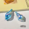 64X30Mm Chapado en Color Degradado Bicolor Caracola Grande Acrílico Llavero Colgante DIY Accesorio