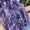 Cuentas sueltas de tubo redondo de jade Dongling de cristal natural de 4 x 13 mm, venta al por mayor, hechas a mano, para pulseras, pendientes y joyería.