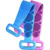 Artefacto de Frotación de Silicona para la Espalda para Baño, Toalla de Baño Larga para Frotar la Espalda, Fuerte para el Hogar, Frotador de Barro, Frotador de Ceniza, Toalla de Baño para Hombres y Mujeres