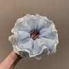 Goma para el pelo de encaje de perlas suave estilo coreano de doble capa para mujer, versátil para coletas y moños de uso diario