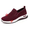 Zapatos de Mujer Versátiles de Verano Transfronterizos Talla Grande Zapatos al por Mayor Tejido de Punto Transpirables Zapatos Casuales Suela Suave Planos Ligeros