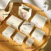 Caja de Joyería Blanca en Polvo para el Festival Qixi al por Mayor Caja para Anillos Caja de Tapa y Base Caja con Cajón para Pendientes y Collares Caja de Embalaje para Joyería