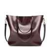 Cross-border Hot Style Oil Wax Bolsa de Couro Bolsa Tote Simples 2023 Nova Moda Moda Moda Bolsa Feminina Elegante Bolsa de Ombro
