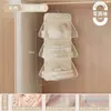 Bolsa de almacenamiento para ropa interior, organizador de malla colgante para armarios de dormitorios, para guardar calcetines y ropa interior, una bolsa de almacenamiento colgante tres en uno