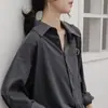 Camisa de manga larga para mujer con caída suave, camisa de moda holgada, estilo universitario, top de primavera y otoño, chaqueta casual, moderna