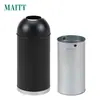 Bote de Basura Grande de Acero Inoxidable Comercial para Uso en Exteriores en Tiendas de Té de Leche, Centros Comerciales y Cafeterías, con un Creativo Diseño en Forma de Bala