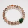 Pulsera Súper de Cristal Natural Negro Dorado Barco Orquídea Cerrado por Niebla para Mujer, Moderna y de Alta Gama, Realza la Piel Clara, Venta al por Mayor