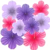 Decorações de Papel para Pendurar para Festa de Jardim de Infância, Montagem de Sala de Aula, Penduricalhos de Ventilador de Papel para Ambiente, Flores de Ventilador de Papel