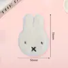 Parche Bordado de Toalla Bordado por Computadora Parche de Dibujos Animados 3D Conejo Blanco Parche Autoadhesivo para Ropa