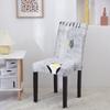 Funda de Silla a Cuadros de Felpa Engrosada de Una Pieza Elástica para Silla de Comedor de Hotel Restaurante Funda de Taburete Resistente a Manchas