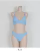[3 Colores] Bikini de Dos Piezas Transfronterizo Japonés y Coreano Color Sólido Chica Dopamina Fresco Sexy Cintura Baja Chica Caliente Traje de Baño