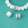 Cuentas Espaciadoras Torcidas Vintage de Plata Pura 999, Accesorios de Semillas de Maracuyá, Cuentas Espaciadoras para Manualidades Hechas a Mano, Accesorios para Pulseras