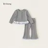 Colección de Ropa para NiñasConjunto de Dos Piezas para Bebés Niñas, Ropa Infantil, Pantalones Largos de Mezclilla, Ropa de Otoño, Ropa para Niños