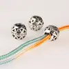 Prata Antiga 10mm Furo Grande Contas Vazadas Contas Espaçadoras Redondas Retro Acessórios DIY Liga Bola Oca Contas Soltas Acessórios para Joias