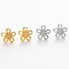 Pendientes de Girasol de Zirconia Estilo Francés Transfronterizos, Pendientes de Lujo Ligero para Mujer de Nicho, Accesorios para Orejas de Moda de Gama Alta