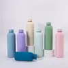 Botella Pequeña de Boca Estrecha Estilo Americano de Acero Inoxidable 304 Transfronteriza con Alto Atractivo Estético, Taza Térmica con Pintura de Goma, Botella de Agua Deportiva Portátil para Exteriores