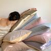 Fundas de almohada de algodón 100% cepillado 60S, Fundas de almohada de color sólido simple y de dos colores, Estilo sobre sin cremallera, Paquete doble de algodón 100%