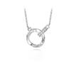 Librito Rojo Venta Caliente Estilo Coreano ins Colgante de Anillo de Möbius Clásico Collar de Plata Esterlina 925 Elegante para Mujer Venta al por Mayor