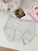 Ropa Interior para Niñas A367 Hilo de Algodón Lyocell 10A Algodón Puro Antibacteriano en la Entrepierna Amigable con la Piel Transpirable de Cintura Media Braguitas Triangulares