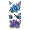 Adesivos de Tatuagem Flor Colorida Impressa em 3D Esboço Colorido Venda Direta da Fábrica Atacado em Estoque Adesivos de Tatuagem à Prova d'Água