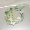 Nuevo Pulsera de Bambú con Mariposas y Cuentas Estilo Chinoiserie Antiguo Estilo Nacional de Aspecto Elevado Diseño de Nicho Ins Gama Alta Temporada de Graduación