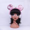 Chegada Nova 2021 Fones de Ouvido com Fio Fofos Desenho Animado da Minnie Laço Lantejoulas Criativos Fones de Ouvido para Estudantes com Fio
