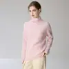 Suéter de cachemira de punto grueso con cuello alto para mujer, jersey, capa base, corte holgado, top de punto moderno para otoño e invierno