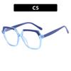 2023 Nuevo Contraste de Color Espejo Plano Marco de Gafas Europeo y Americano Anti Luz Azul para Mujer Estilo Cóncavo Moderno Marco de Gafas de Pasarela