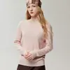 Suéter 100% cachemir, una prenda de máxima calidad, jersey de cuello redondo, nueva capa base de punto otoño/invierno, estilo simple y casual para el uso diario