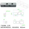 Acoplador de tira larga de aluminio M3 de 4 orificios Conector adaptador M4 Bloque de fijación Bloque cuadrado Barra de aluminio Disponible en fábrica de Dongguan