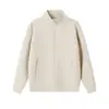 Chamarra raglán con cuello alto de marca moderna, peso pesado de 400 g, cinco capas de algodón líquido, con cierre para hombre, sudadera lisa de color sólido para otoño e invierno para mujer