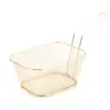 Em estoque Cesta de Fritura para Batatas Fritas de Aço Inoxidável Cesta de Rede para Fritar Salgadinhos Cesta de Frango Frito à Prova de Óleo Cesta para Batatas Fritas