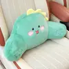Almohada de reposacabezas y soporte lumbar de coche de dibujos animados, cojín lumbar de felpa para asiento de coche, universal para todas las estaciones, soporte lumbar creativo para coche