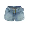 Shorts jeans femininos da marca Z, novo estilo de verão para garotas estilosas, cintura baixa, estilo europeu e americano, calças versáteis e da moda 2026 slim fit, cintura ZA