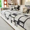 Almofada de sofá de pelúcia luxuosa e confortável para outono/inverno, novo design 2026, capa de assento de sofá à prova de gato, para exportação