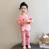 Conjunto de Pijama de Dibujos Animados de Perro Salchicha para Niñas 2026 Primavera Nuevo Estilo Conjunto de Dos Piezas de Manga Larga de Ropa de Casa Elegante y Linda