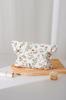 Novo Estilo Flor de Algodão Fresca e Romântica Bolsa de Cosméticos Portátil Clutch de Tecido Fino Bolsa Interna de Lona Bolsa de Armazenamento