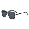 1921 Gafas de Sol Metálicas de Doble Puente Cuadradas Grandes para PC Comercio Electrónico Transfronterizo Comercio Exterior Moda Amazon Uv400