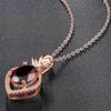 Collar colgante de comercio exterior con deseo de un nuevo producto popular, colgante Morning Glory, colgante de gota de oro rosa rubí.