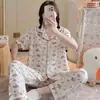 Pijama para Mujer Verano Tejido Algodón Burbuja Tela Arrugada Estilo Princesa Ins Lindo Conjunto de Pantalones Cortos y Camiseta de Manga Corta Ropa de Casa Delgada