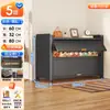 Zapatero de Acero a Prueba de Polvo para la Entrada del Hogar Gabinete de Entrada Multicapa Gabinete de Almacenamiento de Gran Capacidad Entrada con Puerta Abatible Estante para Zapatos Multicapa