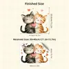 Hs1171Q Dibujos Animados Lindos Día de San Valentín Pareja Gatito Ins Autoadhesivos Pegatinas de Pared Dormitorio Estudio Baño Pegatinas Decorativas