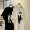 Camiseta de Manga Corta para Mujer 2026 Verano Nueva Casual Tallas Grandes Media Manga Oversize Holgada Tops para Pareja Estilo Ins