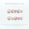 [para Niños] Uñas Portátiles Hechas a Mano para Niñas de 12 Años, Uñas Postizas para Niños de 10 Años, Pegatinas para Uñas con Diseño de Gato para Niñas