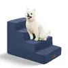Escaleras para Perros Mascotas a Cama Peldaños Escalera Pequeña para Perros Mayores Rampa Escalera Antideslizante Mesita de Noche Sofá Extraíble y Lavable