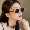Gafas de sol Estilo Caperucita Roja para Mujer Tendencia 2024 Metálicas Estilo Western Gafas de Sol para Hombre Ojo de Gato Ovaladas Patas Anchas Mismo Estilo que las Celebridades de Internet