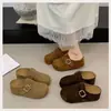 Zapatos Birken Boken slip-on de suela gruesa y tacón oculto, medias zapatillas de punta cerrada para mujer, uso exterior, estilo coreano, novedades para verano y otoño