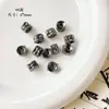 Nuevo Pulsera Collar de Aleación Negro Gun Chino de Nicho Accesorios DIY con Cuentas Material Hecho a Mano Agujero Pasante Colgante con Cuentas