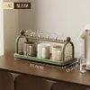 Estante de Almacenamiento de Tazas de Múltiples Niveles Estilo Medieval, Estante para Té, Estante de Almacenamiento Multifuncional para Cosméticos, Estante de Almacenamiento de Escritorio