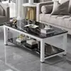 Mesa de Centro Modelo Novo 2026, Design Moderno Simples para Sala de Estar de Casa, Mesa Retangular para Apartamento Pequeno, Mesa de Chá Simples para Aluguel